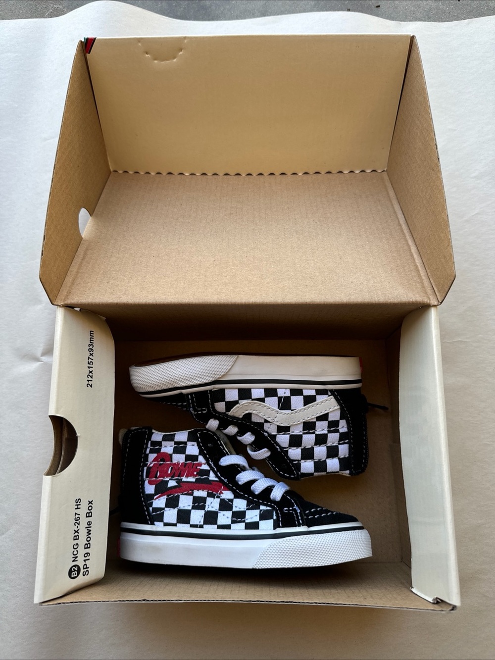 Vans Kids David Bowie Shoes Diamond Dog Sk8 Hi Toddler Size 5.5T 2019 NWOT Rare